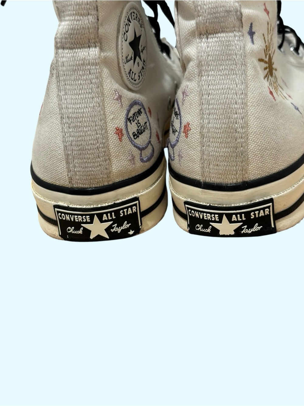White All Stars Converse Chuck High Top Sneakers Size 6 - Picture 7 of 8